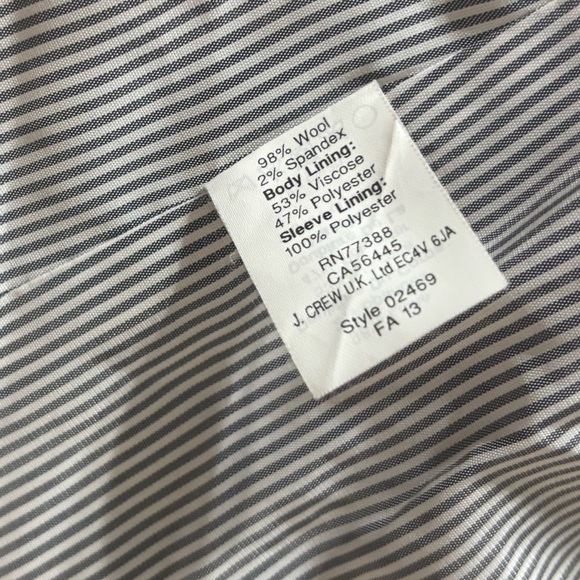 J. Crew Womens Wool Schoolboy Blazer Gold Button Gray Sz 4 - Picture 5 of 9